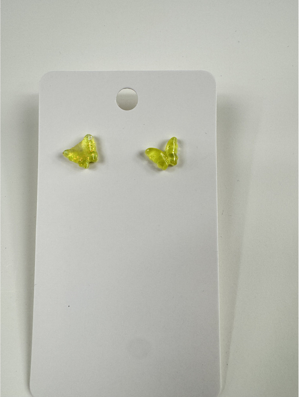 Fashion Jewelry Yellow Butterfly Stud Earrings